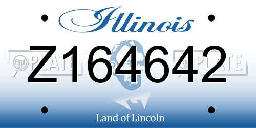 Z164642 Illinois License Plate