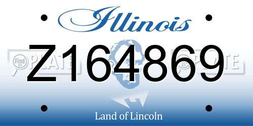Z164869 Illinois License Plate