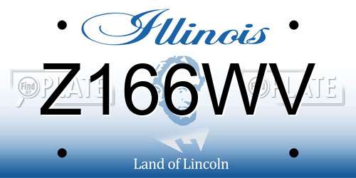 Z166WV Illinois License Plate
