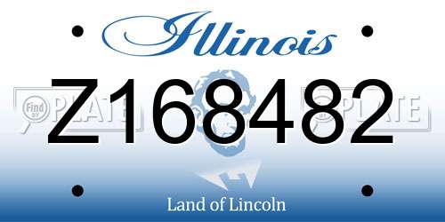 Z168482 Illinois License Plate