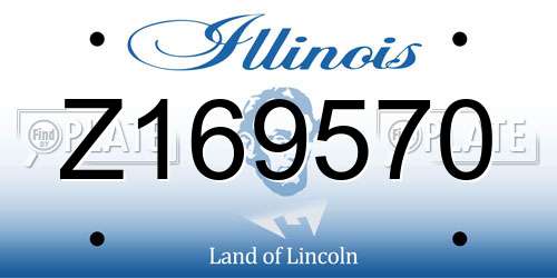 Z169570 Illinois License Plate