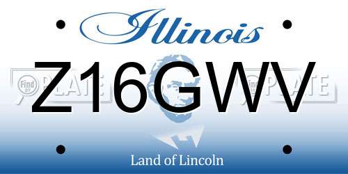 Z16GWV Illinois License Plate