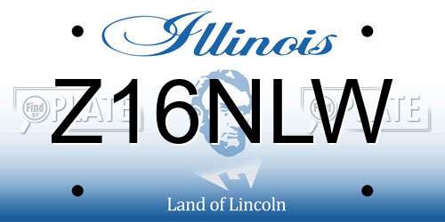 Z16NLW Illinois License Plate