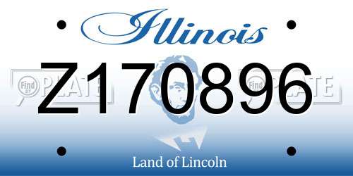 Z170896 Illinois License Plate