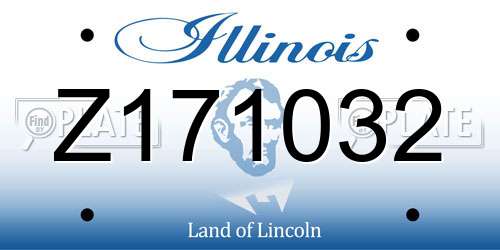 Z171032 Illinois License Plate