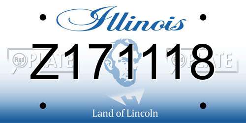 Z171118 Illinois License Plate