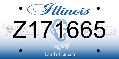 Z171665 Illinois License Plate