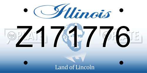 Z171776 Illinois License Plate