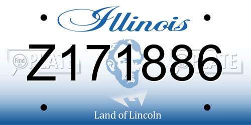 Z171886 Illinois License Plate