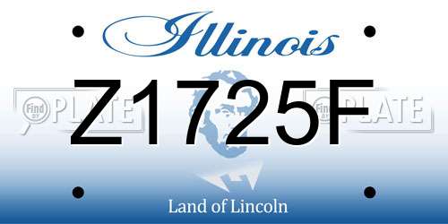 Z1725F Illinois License Plate