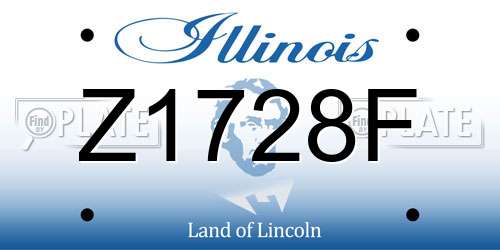Z1728F Illinois License Plate