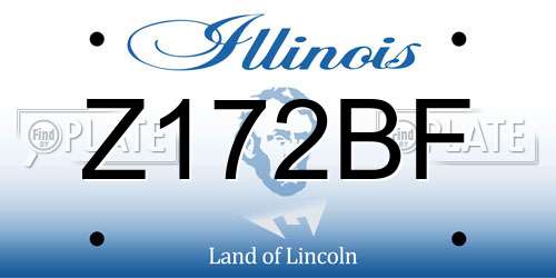 Z172BF Illinois License Plate