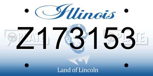 Z173153 Illinois License Plate