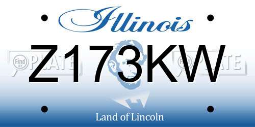 Z173KW Illinois License Plate