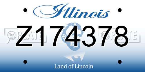 Z174378 Illinois License Plate