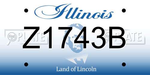Z1743B Illinois License Plate