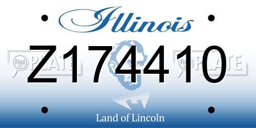 Z174410 Illinois License Plate
