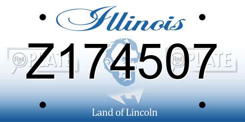 Z174507 Illinois License Plate