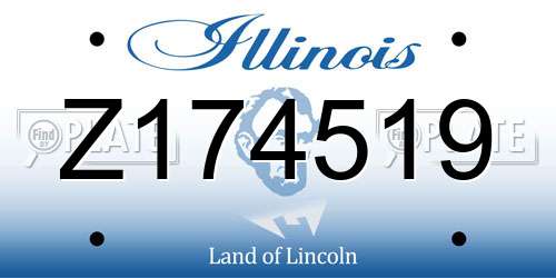 Z174519 Illinois License Plate