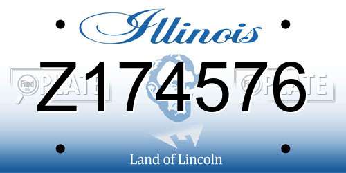 Z174576 Illinois License Plate