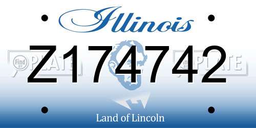 Z174742 Illinois License Plate