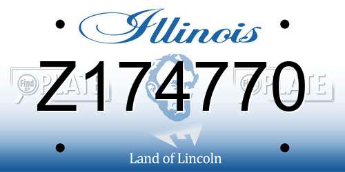 Z174770 Illinois License Plate