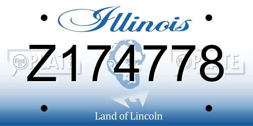 Z174778 Illinois License Plate