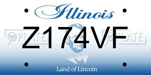 Z174VF Illinois License Plate