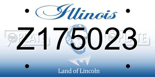 Z175023 Illinois License Plate