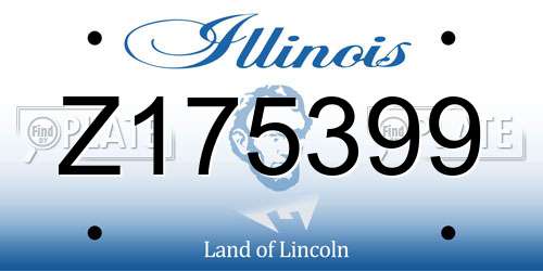 Z175399 Illinois License Plate