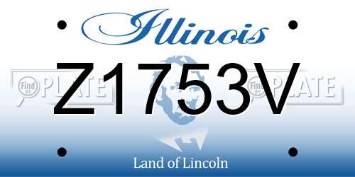 Z1753V Illinois License Plate