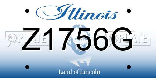 Z1756G Illinois License Plate