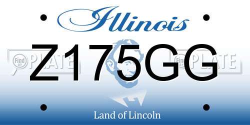 Z175GG Illinois License Plate