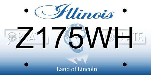 Z175WH Illinois License Plate
