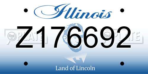 Z176692 Illinois License Plate
