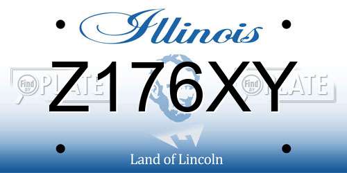 Z176XY Illinois License Plate