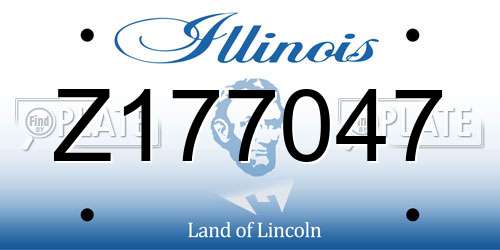 Z177047 Illinois License Plate