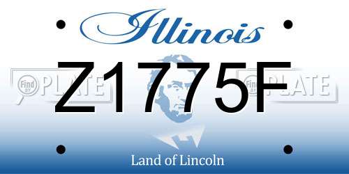 Z1775F Illinois License Plate