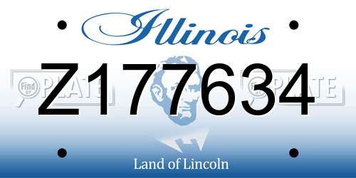 Z177634 Illinois License Plate