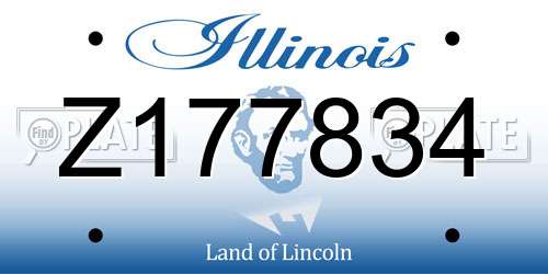 Z177834 Illinois License Plate