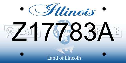 Z17783A Illinois License Plate