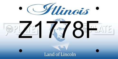 Z1778F Illinois License Plate