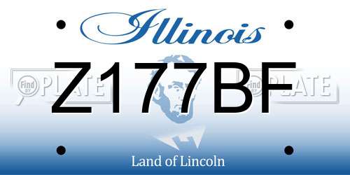 Z177BF Illinois License Plate