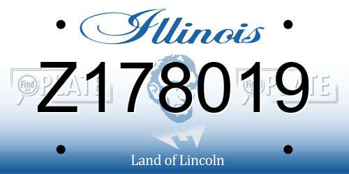 Z178019 Illinois License Plate