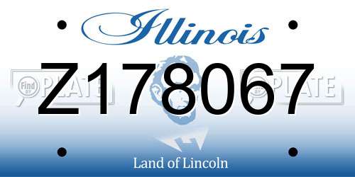 Z178067 Illinois License Plate