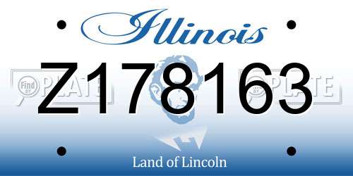 Z178163 Illinois License Plate