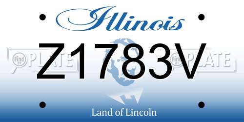 Z1783V Illinois License Plate