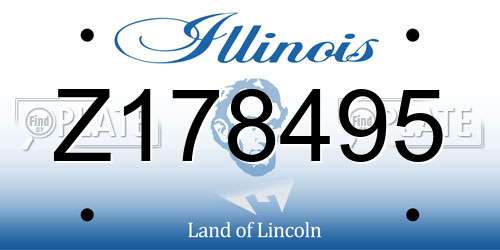 Z178495 Illinois License Plate