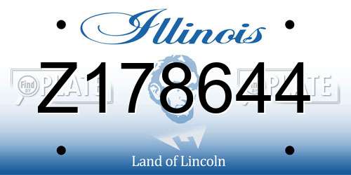 Z178644 Illinois License Plate