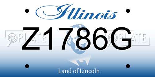 Z1786G Illinois License Plate